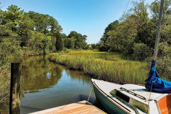 Waterways offer the opportunity for small boats and fishing.